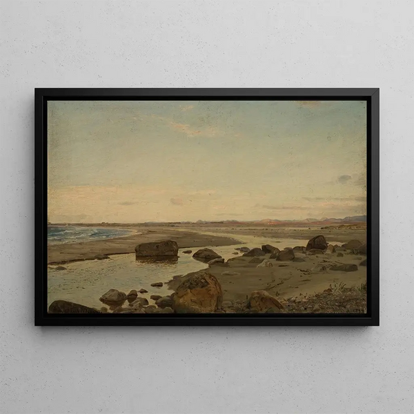 Evening in Norway Jren - Amaldus Nielsen — framed artwork on a wall