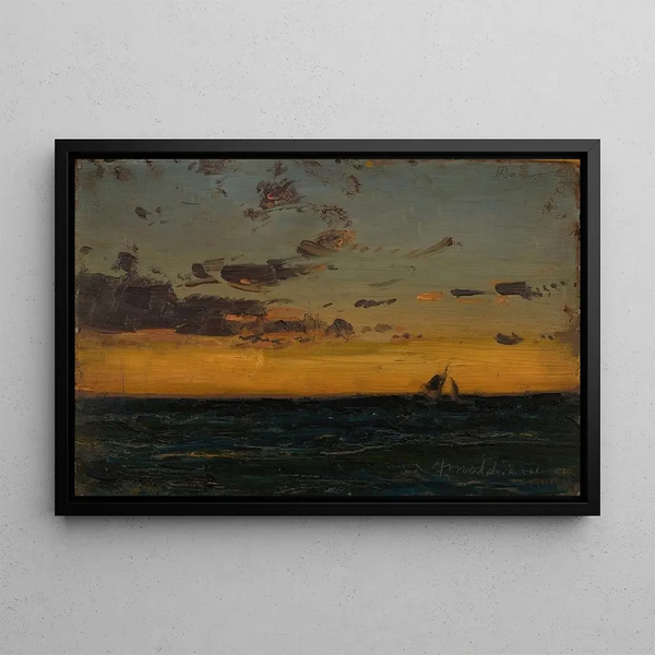 Sky of the Evening - Amaldus Nielsen — framed artwork on a wall