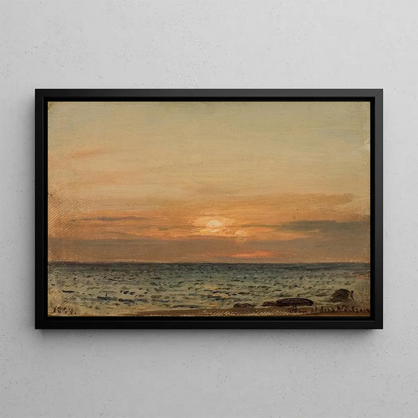 Twilight Painting - Amaldus Nielsen — framed artwork on a wall