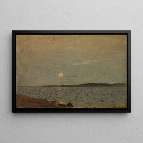 August Twilight Painting - Amaldus Nielsen — framed artwork on a wall