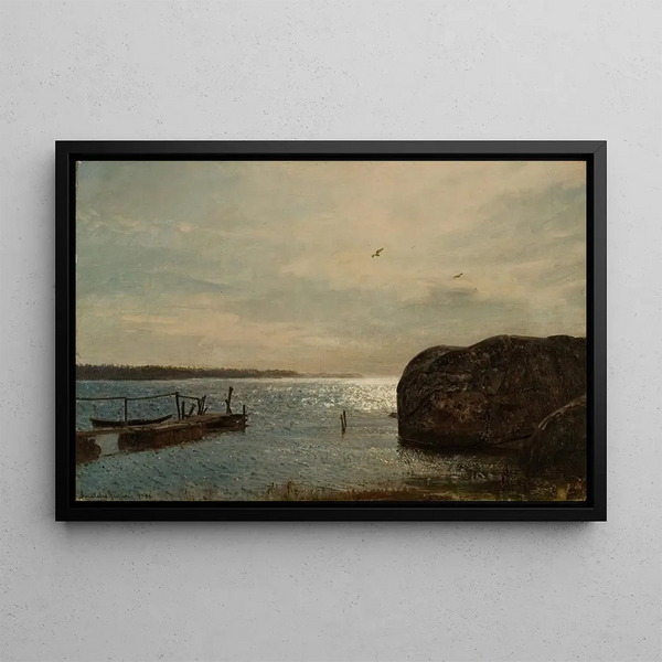Brygge Hvaler - Amaldus Nielsen — framed artwork on a wall