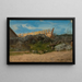 Naval construction painting in Lillesand - Amaldus Nielsen — framed artwork on a wall