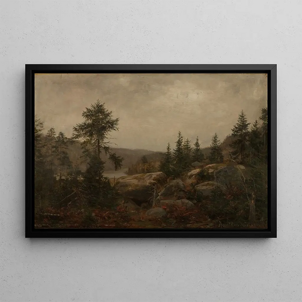 Rain of Twilight, Foss of Mandalselven - Amaldus Nielsen — framed artwork on a wall