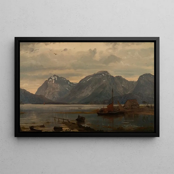 From the English Mountains, Hardanger - Amaldus Nielsen — framed artwork on a wall