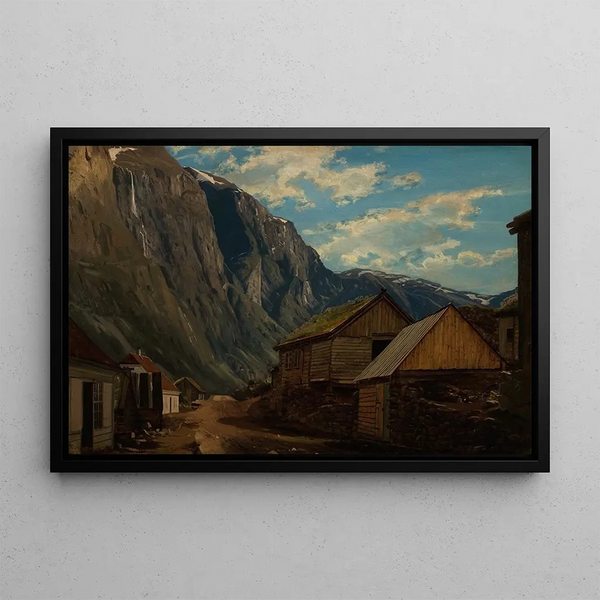 from Gudvangen - Amaldus Nielsen — framed artwork on a wall