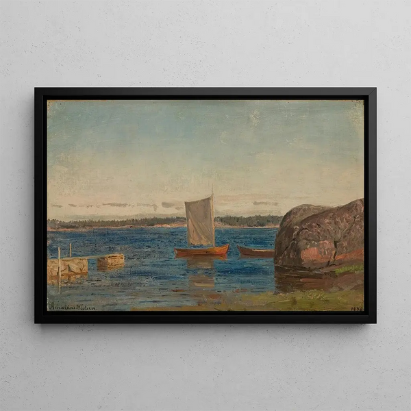 Hvaler - Amaldus Nielsen — framed artwork on a wall