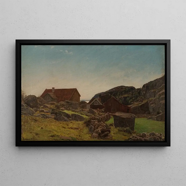 Fra Ny-Hellesund - Amaldus Nielsen — framed artwork on a wall