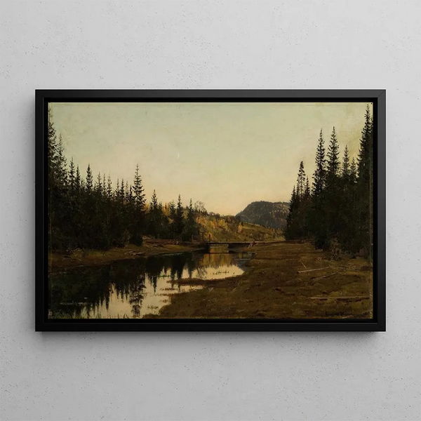 Oklungen Porsgrund - Amaldus Nielsen — framed artwork on a wall