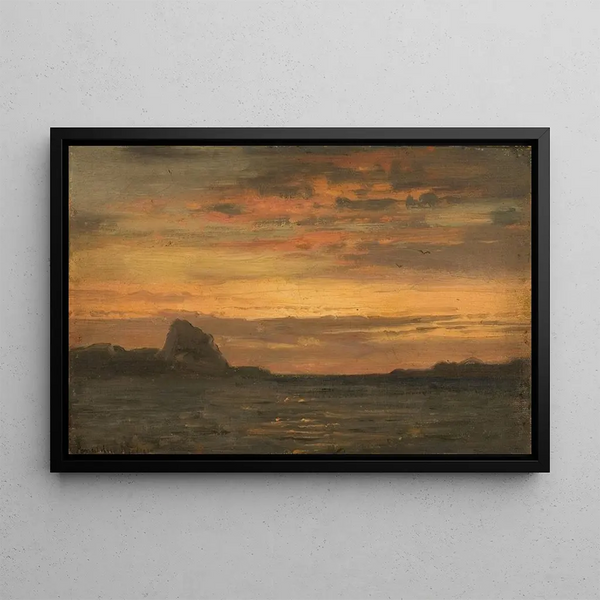 Skjærgehavn - Amaldus Nielsen — framed artwork on a wall
