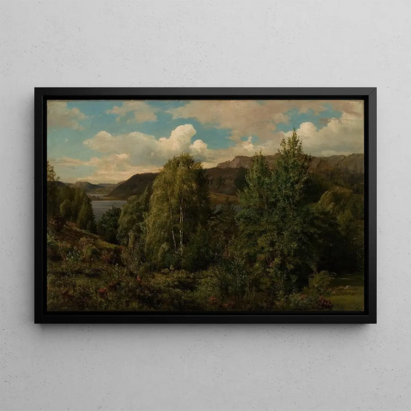 Skogsfjord Mandal - Amaldus Nielsen — framed artwork on a wall