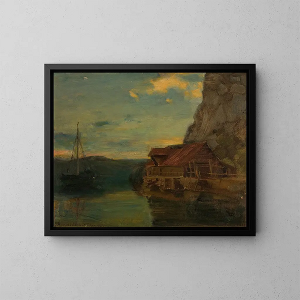 Fra Solsvik à Bergen - Amaldus Nielsen — framed artwork on a wall