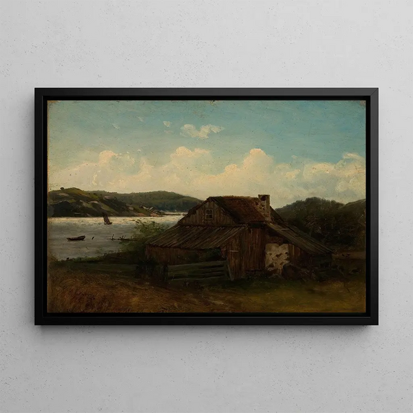 Fra Sponga, Mandal - Amaldus Nielsen — framed artwork on a wall
