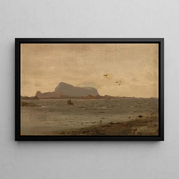 Fra Stavenes in Sndfjord - Amaldus Nielsen — framed artwork on a wall