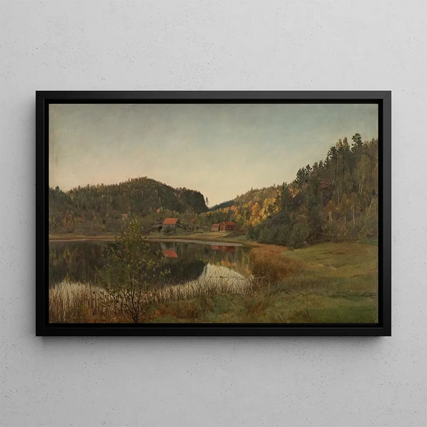 from Tjerndalen near Risør - Amaldus Nielsen — framed artwork on a wall