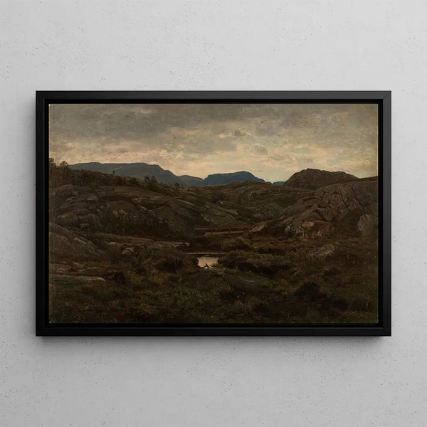 From the Hills Near Aafjord - Amaldus Nielsen — framed artwork on a wall