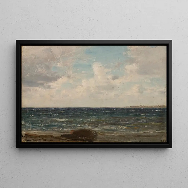 Freshness at the lake - Amaldus Nielsen — framed artwork on a wall
