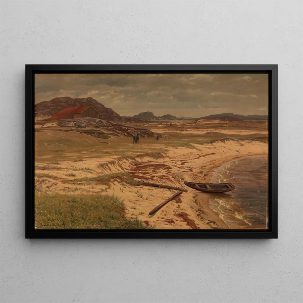 From Risbank near Mandal - Amaldus Nielsen — framed artwork on a wall