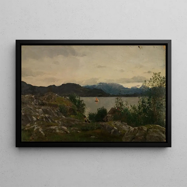 Gjermundshavn Hardanger - Amaldus Nielsen — framed artwork on a wall