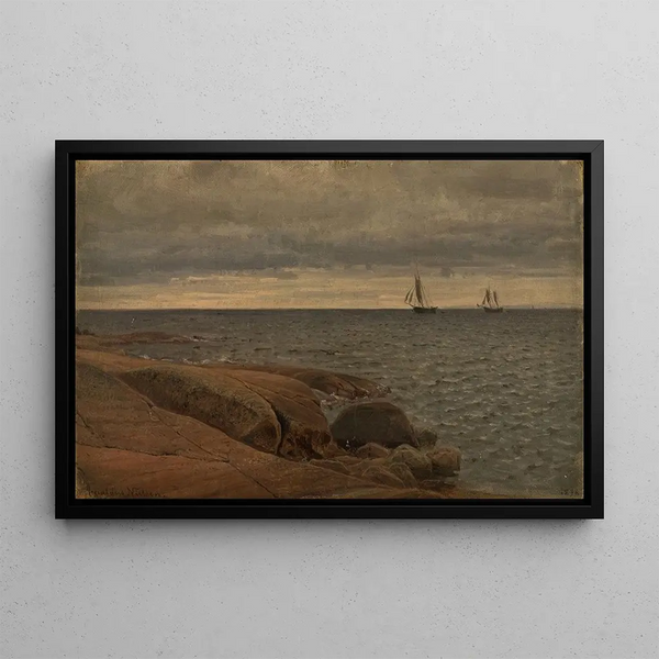 Gravure Hvaler - Amaldus Nielsen — framed artwork on a wall
