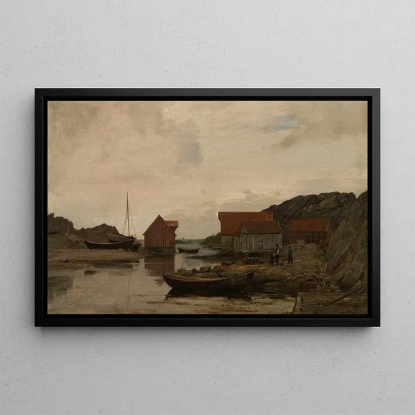 Gravure Skudesnes - Amaldus Nielsen — framed artwork on a wall
