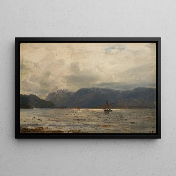 Lever de brume - Amaldus Nielsen — framed artwork on a wall