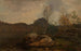 Horses, wooded fjord in Mandal - Amaldus Nielsen — artwork view