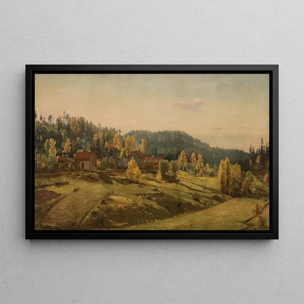 Horse at Porsgrund - Amaldus Nielsen — framed artwork on a wall