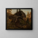 Historical study of Bjelland in Mandal - Amaldus Nielsen — framed artwork on a wall