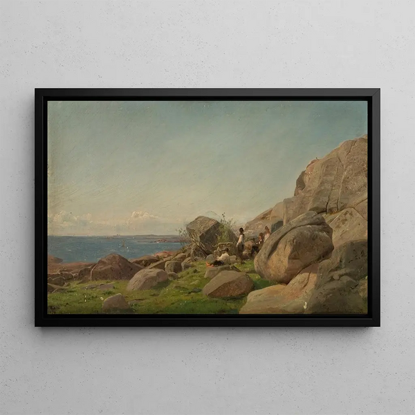 Day of Rest at Hvaler - Amaldus Nielsen — framed artwork on a wall