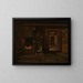 Interior painting of Haslemo in Setesdal - Amaldus Nielsen — framed artwork on a wall