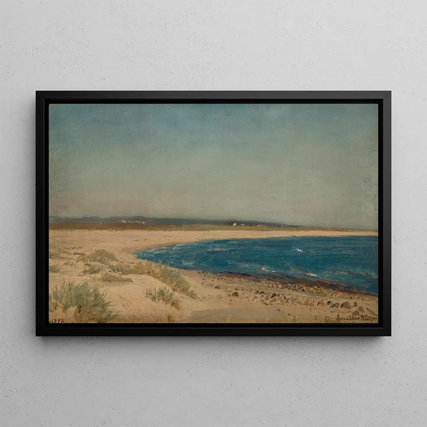 Winter Landscape Painting - Amaldus Nielsen — framed artwork on a wall