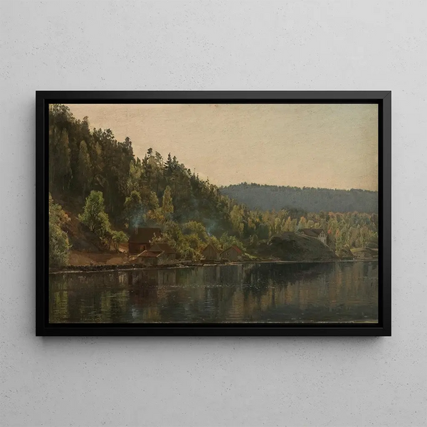 Langesand near Risør - Amaldus Nielsen — framed artwork on a wall