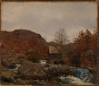 Moulin à Frostestad near Mandal - Amaldus Nielsen — artwork view