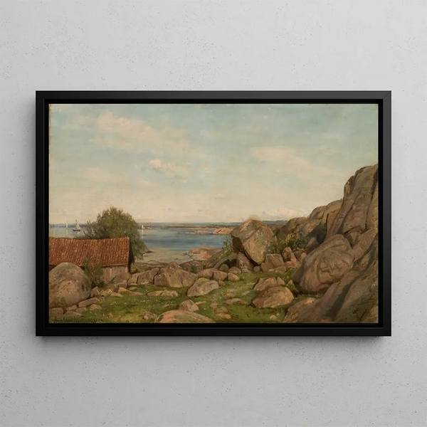 Morning Atmosphere Hvaler - Amaldus Nielsen — framed artwork on a wall