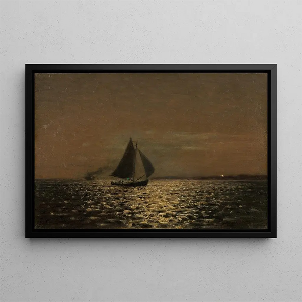 Ambiance Nocturne à Hvaler - Amaldus Nielsen — framed artwork on a wall