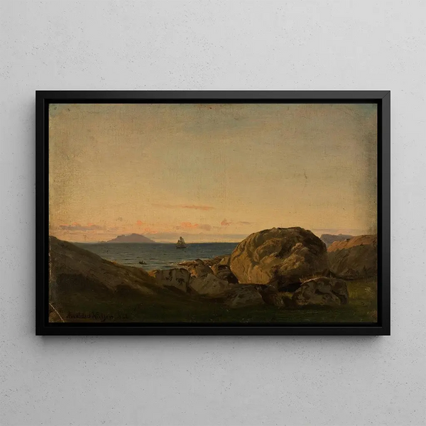 Partie de Stavenes, Sognfjord - Amaldus Nielsen — framed artwork on a wall