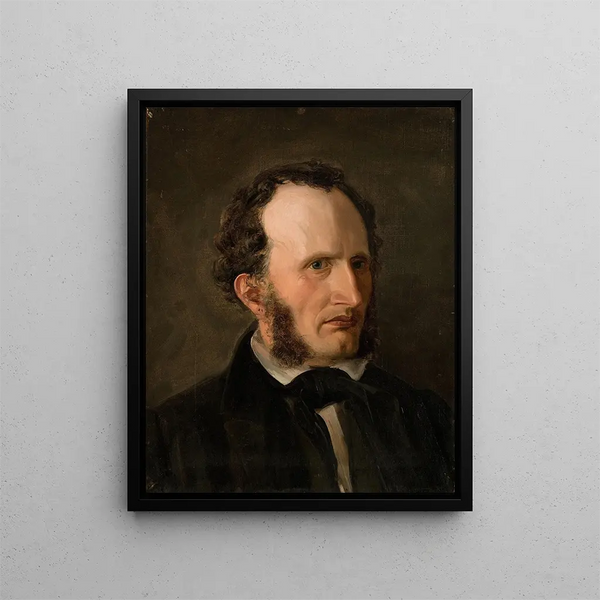 Portrait of the artist's brother, Harald - Amaldus Nielsen — framed artwork on a wall