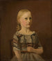 Portrait painting of the artist's cousin, Mrs. Caterine Kamstrup, 12 years old - Amaldus Nielsen — artwork view