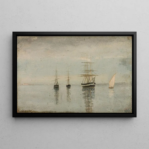 Rainy ambiance with sun, Cádiz - Amaldus Nielsen — framed artwork on a wall