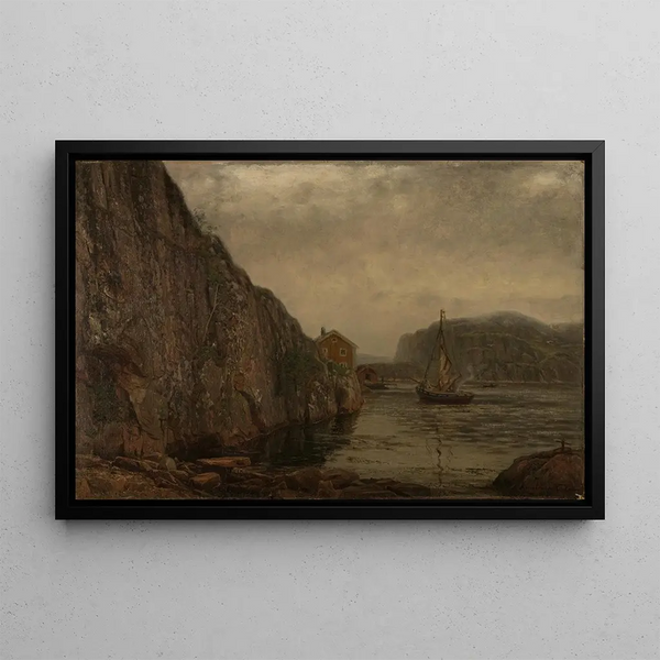 Archipelago of Skjærgård in Ny-Hellesund - Amaldus Nielsen — framed artwork on a wall