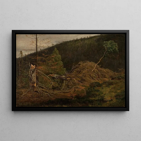 Partie de forêt - Amaldus Nielsen — framed artwork on a wall