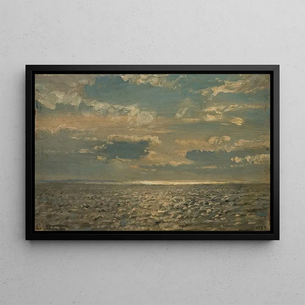 Cloudy Weather - Amaldus Nielsen — framed artwork on a wall