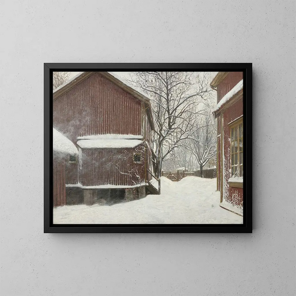 Snefokk at Majorstuveien 8 - Amaldus Nielsen — framed artwork on a wall