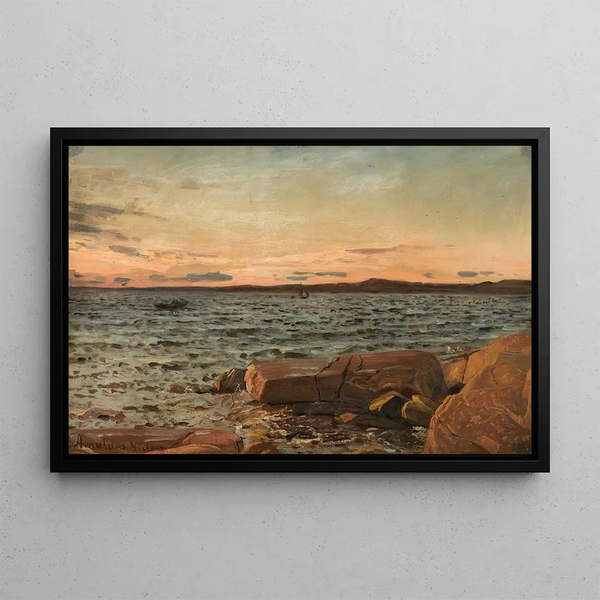 Wind of the Sea at Hvalene - Amaldus Nielsen — framed artwork on a wall