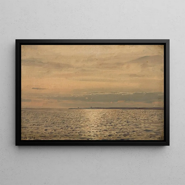 Sun Mirror Painting Hvaler - Amaldus Nielsen — framed artwork on a wall
