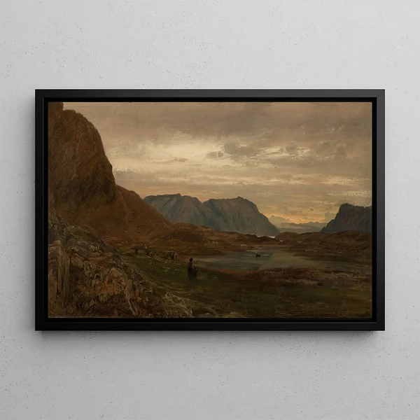 Stavenes Sognefjord - Amaldus Nielsen — framed artwork on a wall