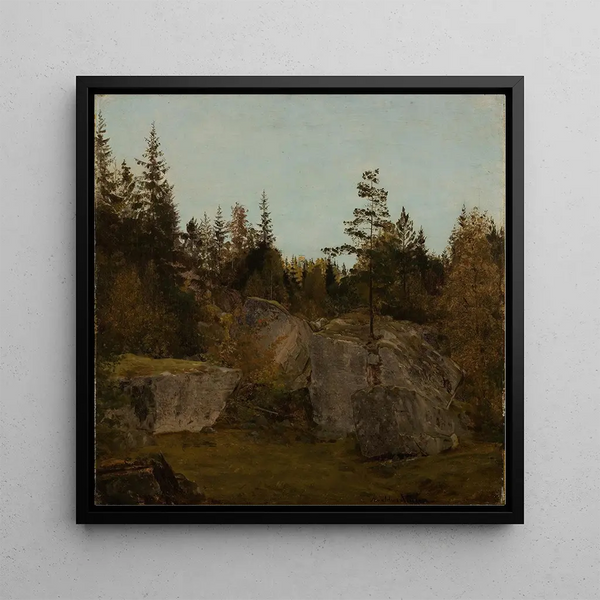 Study of Pierre Bjelland Mandal - Amaldus Nielsen — framed artwork on a wall