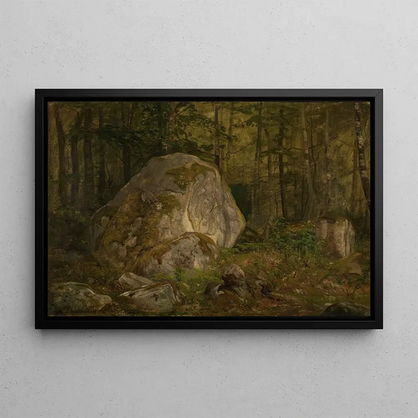 Study of Stones Ulvegjeldsheien - Amaldus Nielsen — framed artwork on a wall