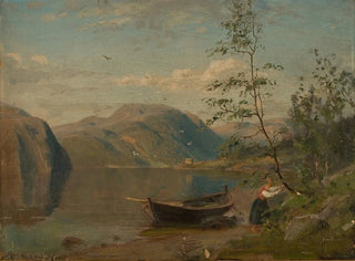 Beach at Hardanger - Amaldus Nielsen — artwork view