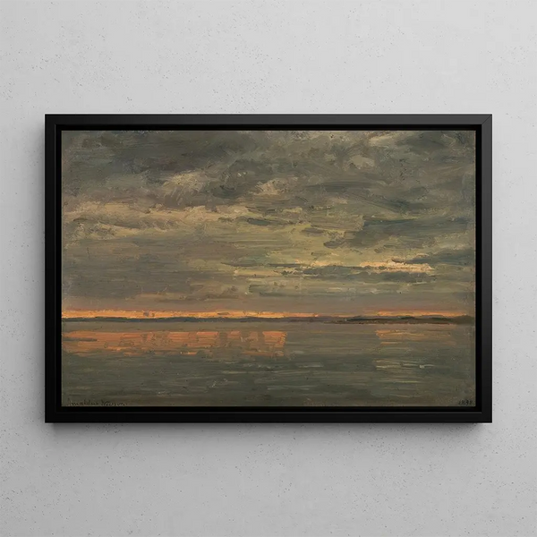 Silence noir - Amaldus Nielsen — framed artwork on a wall
